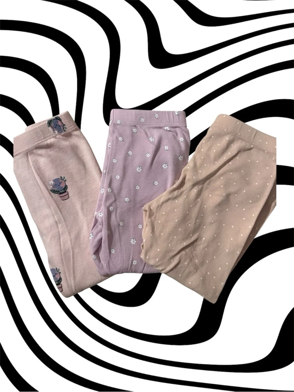 3-Pack Girls' Pink Leggings